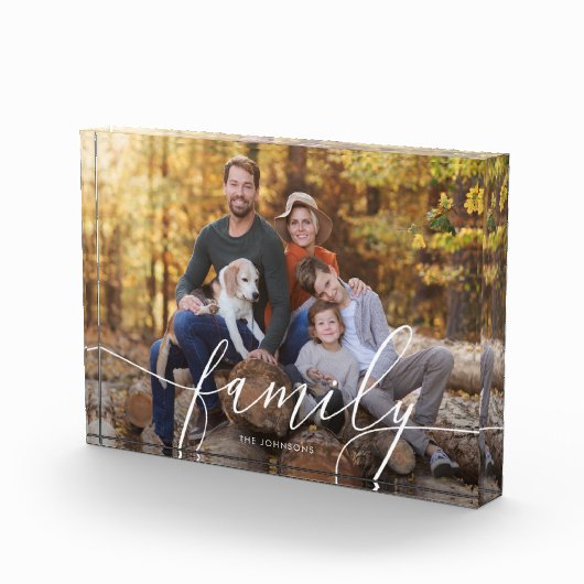 Familie Elegant Script Keepomwille Fotoblokken (Rechts)