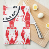 Familie Elke Occasie Lobster Boil Aangepast Theedoek (Quarter Fold)