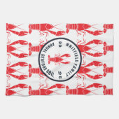 Familie Elke Occasie Lobster Boil Aangepast Theedoek (Horizontaal)