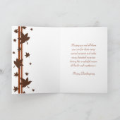 Familie en Dochter Happy Thanksgiving Kaart (Binnen)