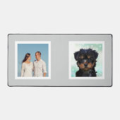 Familie en Hond Aangepaste Foto's op Lichtgrijs Bureaumat (Voorkant)