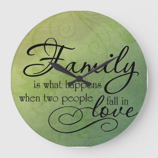 Familie en liefde grote klok (Voorkant)