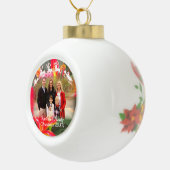 Familie en rendier van de Kerstman 1583 Keramische Bal Ornament (Rechts)