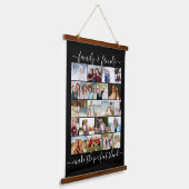 Familie en Vrienden 20 Foto Masonry Grid Black Hangend Wandkleed (Gebogen)