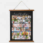 Familie en Vrienden 68 Foto Masonry Grid Black Hangend Wandkleed (Voorkant)