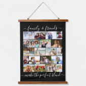 Familie en Vrienden 68 Foto Masonry Grid Black Hangend Wandkleed (Voorkant 2)