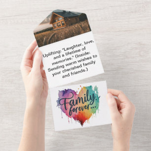 Familie en vrienden all in one uitnodiging