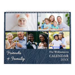 Familie en vrienden Blauwe Multi Fotokalender Kalender