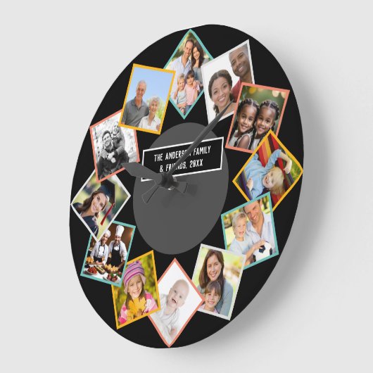 Familie en vrienden Collage Multi Photo Gallery Grote Klok (Hoek)