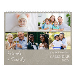 Familie en Vrienden Elegant Grijs Fotokalender Kalender