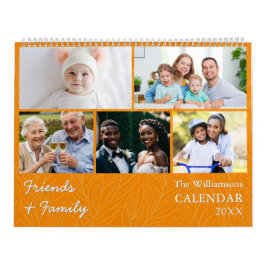Familie en Vrienden Multi Foto Oranje Agenda Kalender