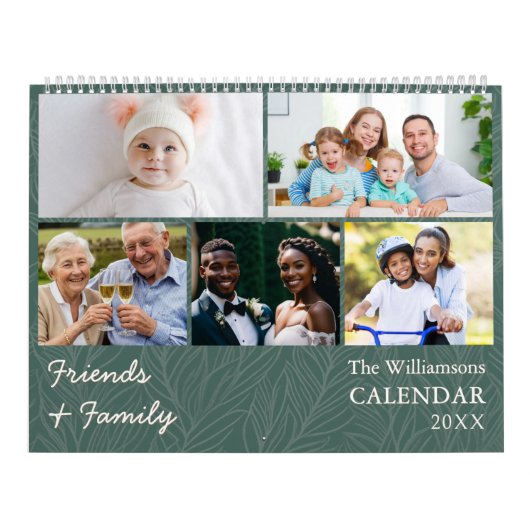 Familie en vrienden Multi Photo Gallery Kalender (Hoes)