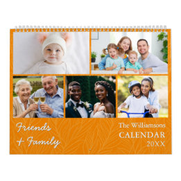 Familie en vrienden Multi Photo Oranje Kalender