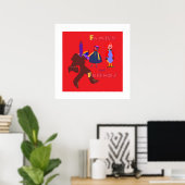 Familie en vrienden poster (Thuiskantoor)