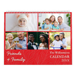 Familie en Vrienden Rode Fotoalbum Agenda Kalender