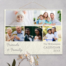 Familie- en vriendenfoto's Crème Gepersonaliseerd Kalender
