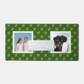 Familie en Yorkshire Dog Aangepaste foto's Bureaumat (Keyboard & Muis)