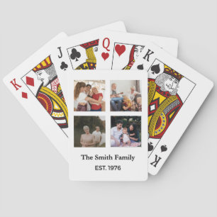 Familie-erfstuk Multi-foto-collage-speelkaarten Pokerkaarten