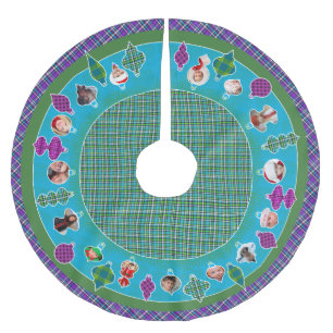 Familie-erfstuk Plaid (retro kleuren) Kerstboom Vl Rok