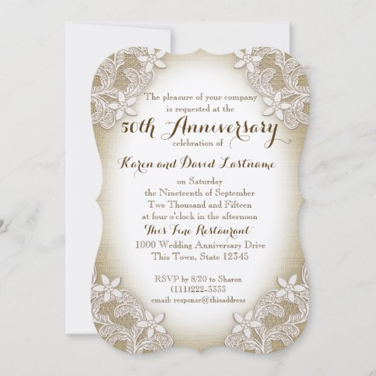 Familie-erfstuk voor 50-jarig huwelijksjubileum kaart (Voorkant)