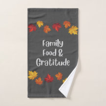 Familie Eten & Dankbaarheid Handdoek