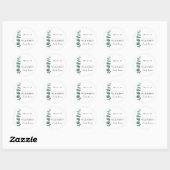 Familie Eucalyptus Name Tag Ronde Sticker (Vel)
