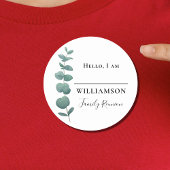 Familie Eucalyptus Name Tag Ronde Sticker