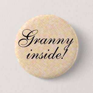 Familie Evenement GRANNY binnen Aangepaste Tekst Ronde Button 5,7 Cm