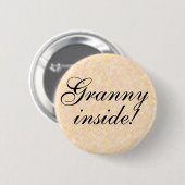 Familie Evenement GRANNY binnen Aangepaste Tekst Ronde Button 5,7 Cm (Voorkant /achterkant)