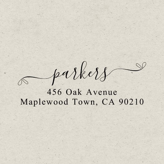 Familie Fancy handgeschreven script Simpel Zelfinktende Stempel