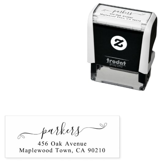 Familie Fancy handgeschreven script Simpel Zelfinktende Stempel (In situ)