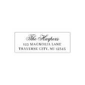 Familie Fancy Return Address Self-Inking Stamp Zelfinktende Stempel (Design)