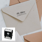 Familie Fancy Return Address Self-Inking Stamp Zelfinktende Stempel