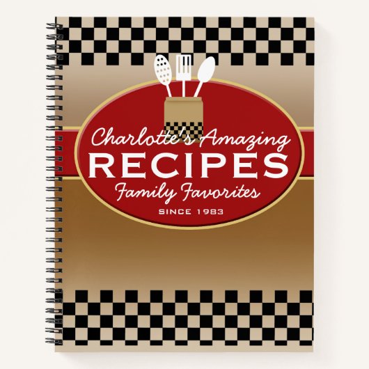 Familie Favorieten Gepersonaliseerd Recept Notitieboek (Voorkant)