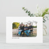 Familie & feestdagen met vrolijke feestdagen feestdagenkaart (Staand voorkant)