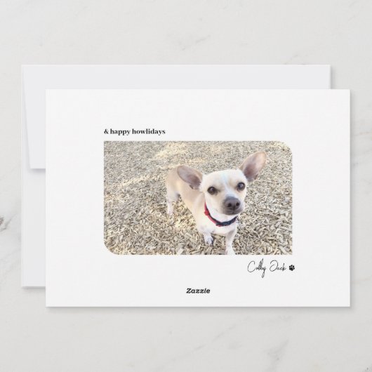 Familie & feestdagen met vrolijke feestdagen feestdagenkaart (Achterkant)