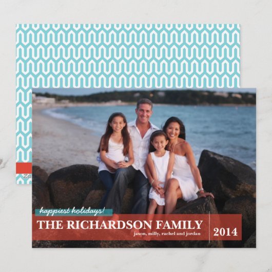 Familie Feestdagenkaart (Voorkant / Achterkant)