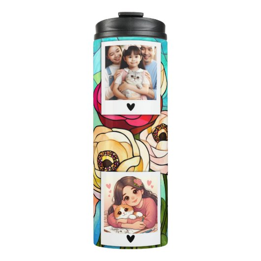 Familie & Feline Foto Lijst Thermosbeker (Voorkant)