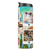 Familie & Feline Foto Lijst Thermosbeker (Geroteerd rechts)