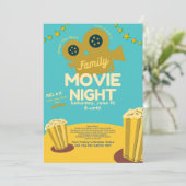 Familie film nacht extravaganza! kaart (Staand voorkant)