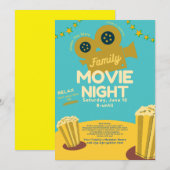 Familie film nacht extravaganza! kaart (Voorkant / Achterkant)