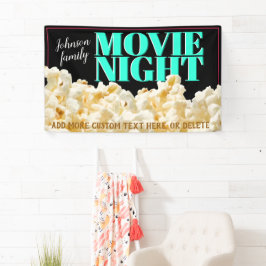 Familie FILM NACHT Theater Room Cinema Popcorn Spandoek