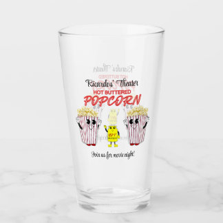 Familie Film Theater Leuk Popcorn Mascottes Pint B Glas