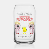 Familie Film Theater Leuke Popcorn Mascots Blikvorm Glas (Achterkant)