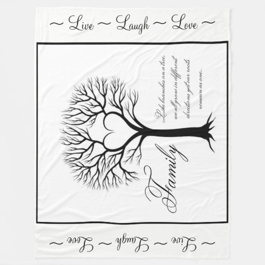 Familie Fleece Deken (Voorkant)