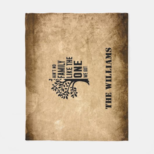 Familie Fleece Deken (Voorkant)