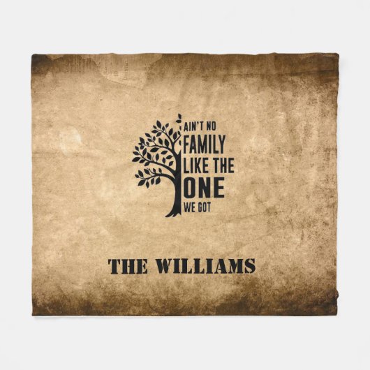 Familie Fleece Deken (Voorkant (Horizontaal))