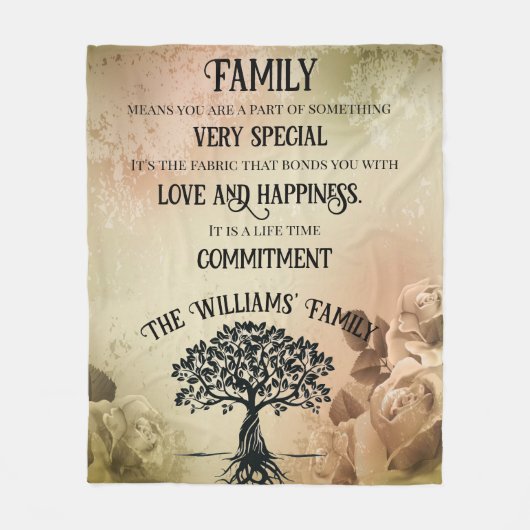 Familie Fleece Deken (Voorkant)