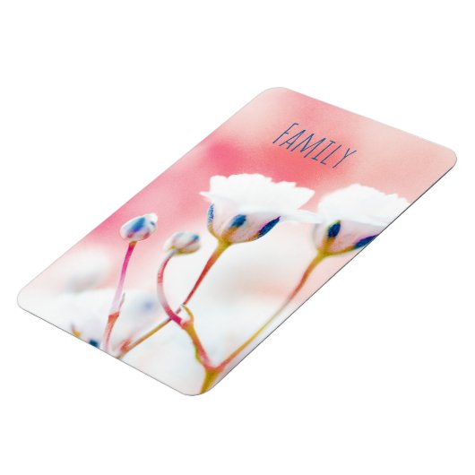 "Familie" Floral Flexibele fotomagneet Magneet (Linkerzijde)