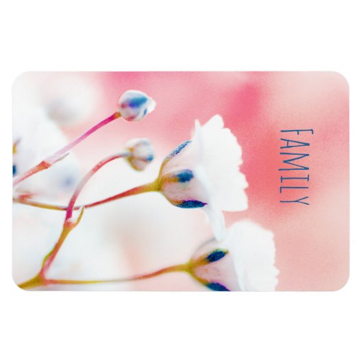 "Familie" Floral Flexibele fotomagneet Magneet (Horizontaal)